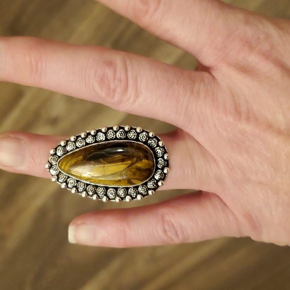 New Tiger Eye 925 Silver Ring. - Picture 13 of 15
